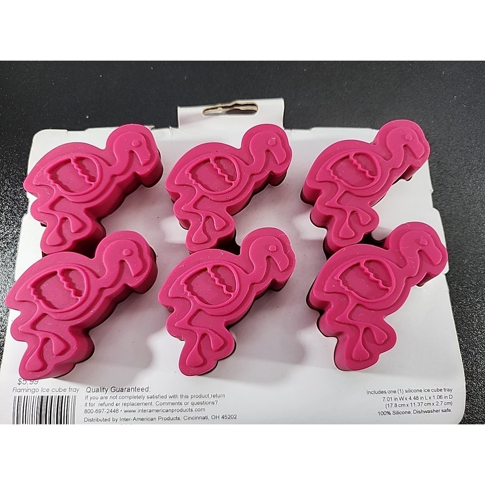 NIB HD Designs Outdoor Ice‎ Cube Tray Flamingo Bird  Mold  Mixed Drinks Fun ICE